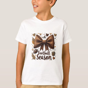 Game Day Football Bow Coquette Football Seizoen T-shirt