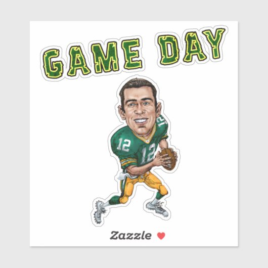 Game Day Football Cartoon ontwerp | Sticker (Vel)