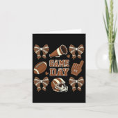 Game Day Football Coquette Boog Football Moeder Vr Kaart (Voorkant)