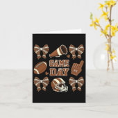 Game Day Football Coquette Boog Football Moeder Vr Kaart (Gele Bloem)