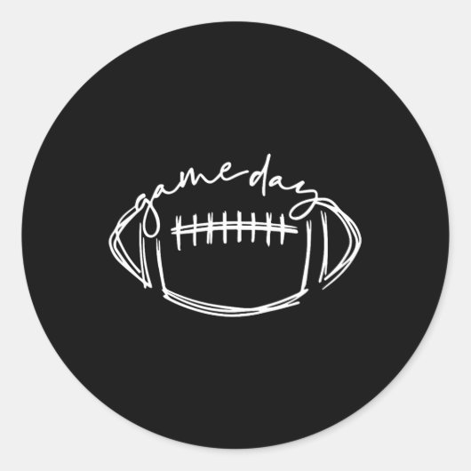 Game Day Football Game Day Vibes Football Lover Wo Ronde Sticker (Voorkant)