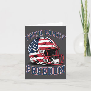 Game Day Football Geloof Familie Dom Patriottisch Kaart