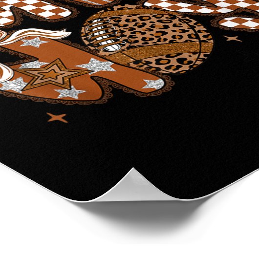 Game Day Football Girly Lace Bow Team Srit Girls B Poster (Hoek)