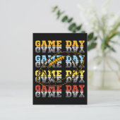 Game Day Football Lover Typografie Briefkaart (Staand voorkant)