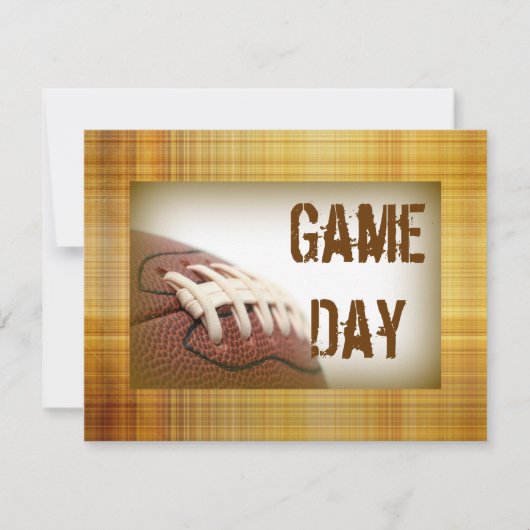 Game Day Football nodigt uit Kaart (Voorkant)
