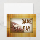Game Day Football nodigt uit Kaart (Voorkant / Achterkant)