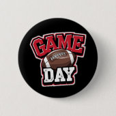 Game Day Football Noodlijdend Grappig Ronde Button 5,7 Cm (Voorkant)