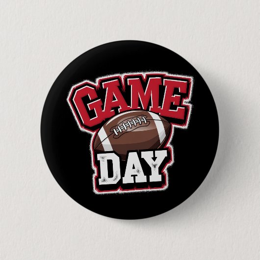 Game Day Football Noodlijdend Grappig Ronde Button 5,7 Cm (Voorkant)