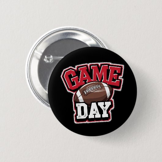 Game Day Football Noodlijdend Grappig Ronde Button 5,7 Cm (Voorkant /achterkant)