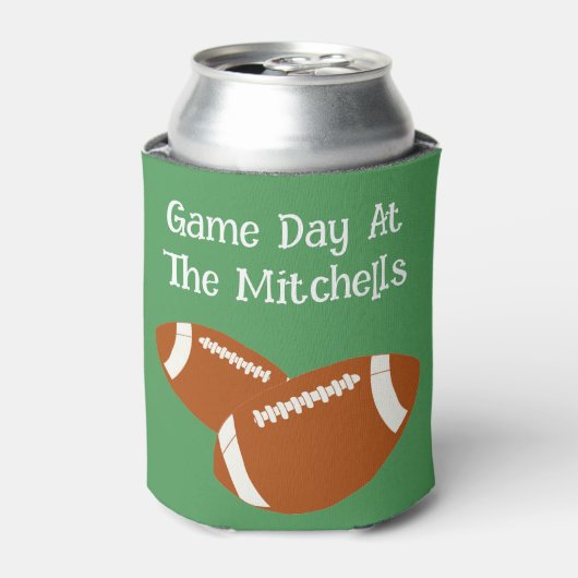 Game Day Football PERSONALISEREN Drink Blikjeskoeler (Blikje Voorkant)