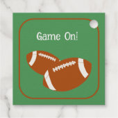 Game Day Football PERSONALISEREN Papier Bedankjes Labels (Achterkant)