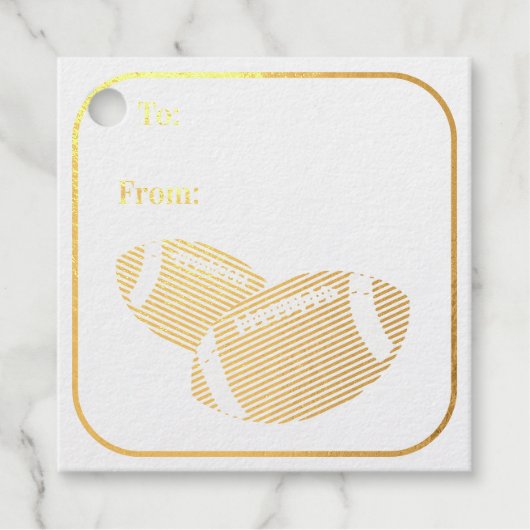 Game Day Football PERSONALISEREN Papier Bedankjes Labels (Voorkant)