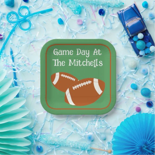 Game Day Football PERSONALISEREN Papier Papieren Bordje