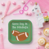 Game Day Football PERSONALISEREN Papier Papieren Bordje (Feest)