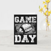 Game Day Football Retro Throwback Heren Dames Spor Kaart (Gele Bloem)