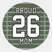 Game Day Football Ronde Sticker (Voorkant)