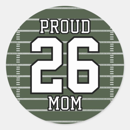 Game Day Football Ronde Sticker (Voorkant)