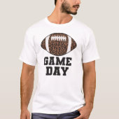 Game Day Football Schattige Spel Dag Shirt (Voorkant)