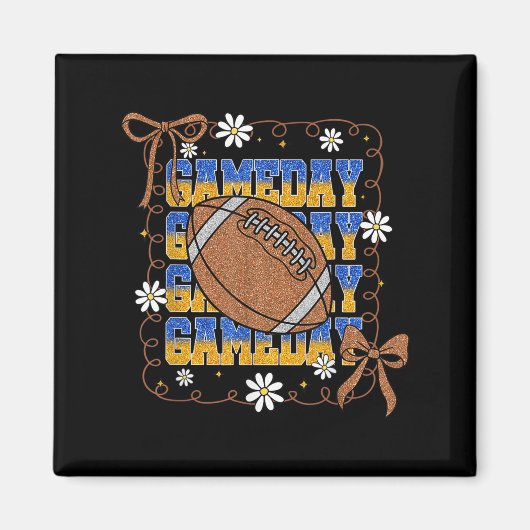 Game Day Football Season Football Mama Girl Blue G Magneet (Voorkant)