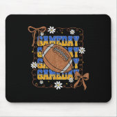 Game Day Football Season Football Mama Girl Blue G Muismat (Voorkant)