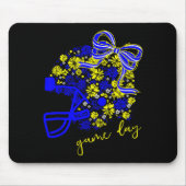 Game Day Football Season Football Mama Girl Blue G Muismat (Voorkant)