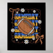 Game Day Football Season Football Mama Girl Blue G Poster (Voorkant)