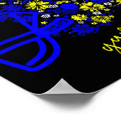 Game Day Football Season Football Mama Girl Blue G Poster (Hoek)