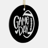 Game Day Football Seizoen Funny Mannen Vrouwenteam Keramisch Ornament (Rechts)