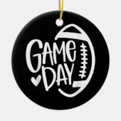 Game Day Football Seizoen Funny Mannen Vrouwenteam Keramisch Ornament (Voorkant)