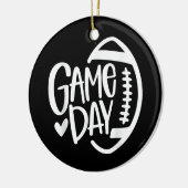 Game Day Football Seizoen Funny Mannen Vrouwenteam Keramisch Ornament (Links)