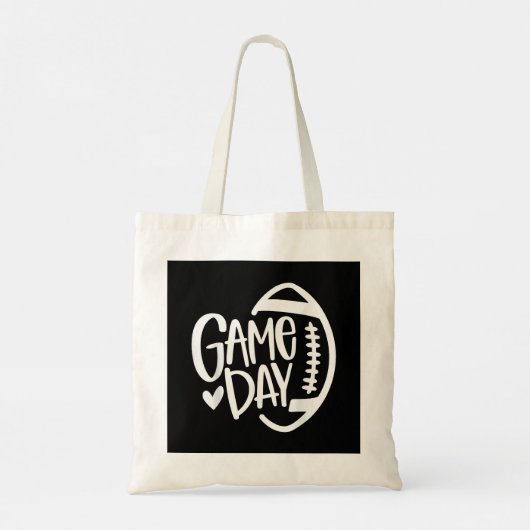Game Day Football Seizoen Funny Mannen Vrouwenteam Tote Bag (Achterkant)