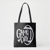 Game Day Football Seizoen Funny Mannen Vrouwenteam Tote Bag (Voorkant)