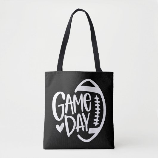 Game Day Football Seizoen Funny Mannen Vrouwenteam Tote Bag (Voorkant)