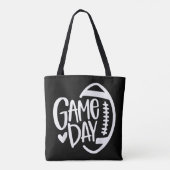 Game Day Football Seizoen Funny Mannen Vrouwenteam Tote Bag (Achterkant)