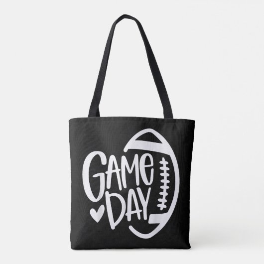 Game Day Football Seizoen Funny Mannen Vrouwenteam Tote Bag (Achterkant)