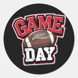 Game Day Football Team Sport Ronde Sticker