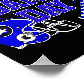 Game Day Football Touchdown Season Girly Team Srit Poster (Hoek)