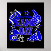 Game Day Football Touchdown Season Girly Team Srit Poster (Voorkant)