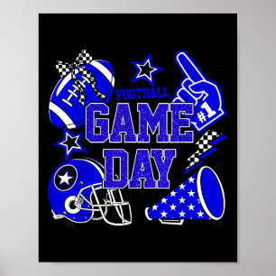 Game Day Football Touchdown Seizoen Meisjesachtig Poster