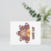 Game Day Football Turkey Feathers Brown Briefkaart (Staand voorkant)