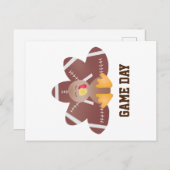 Game Day Football Turkey Feathers Brown Briefkaart (Voorkant / Achterkant)