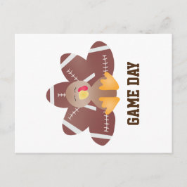 Game Day Football Turkey Feathers Brown Briefkaart
