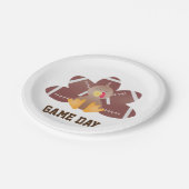 Game Day Football Turkey Feathers Brown Papieren Bordje (Gekanteld)