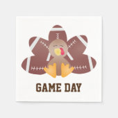 Game Day Football Turkey Feathers Brown Servet (Voorkant)