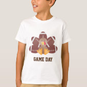 Game Day Football Turkey Feathers Brown T-shirt (Voorkant)