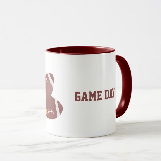 Game Day Football Turkey Feathers Mok (Voorkant rechts)