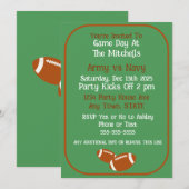 Game Day Football Watch Party PERSONALISEREN Papie Kaart (Voorkant / Achterkant)