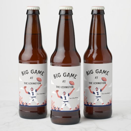 Game Day Glory: Super Bowl Bash 2025 Bier Etiket (Flessen)