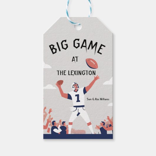 Game Day Glory: Super Bowl Bash 2025 Cadeaulabel (Voorkant)