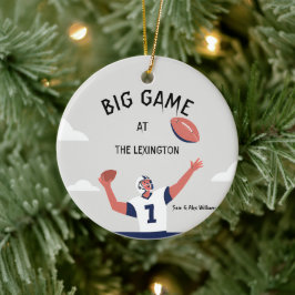 Game Day Glory: Super Bowl Bash 2025 Keramisch Ornament